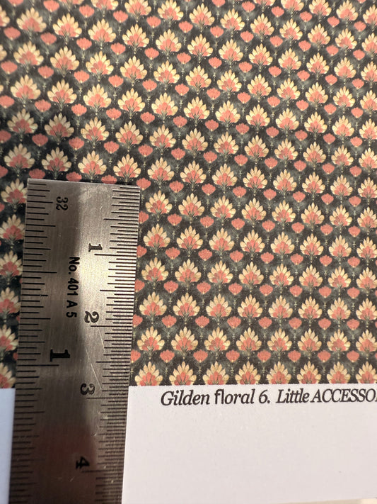 Wallpaper Victorian golden floral 6