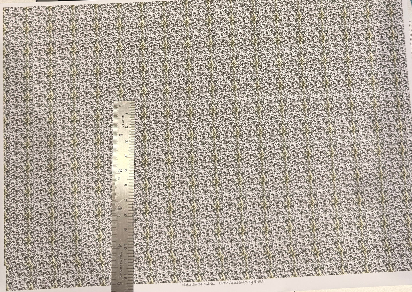 FABRIC Victorian 14 swirls