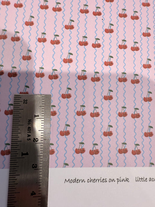 MODERN CHERRIES ON PINK 1/48