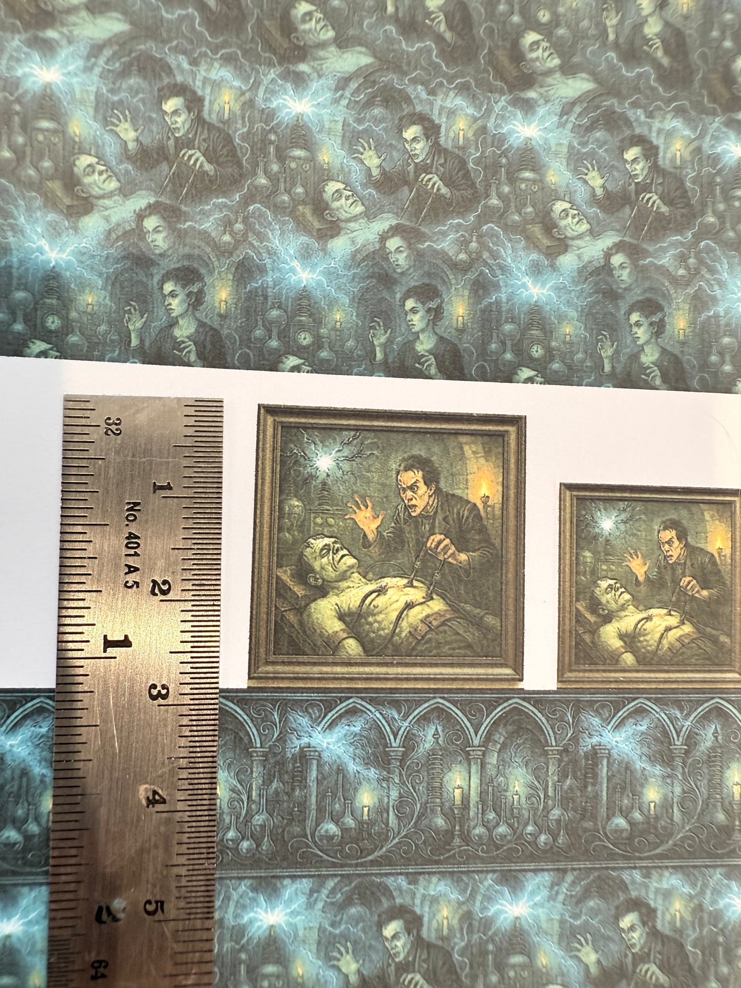 SET. HALLOWEEN/ FRANKENSTEIN 1/48TH SCALE  (MATCHING FABRIC AVAILABLE)