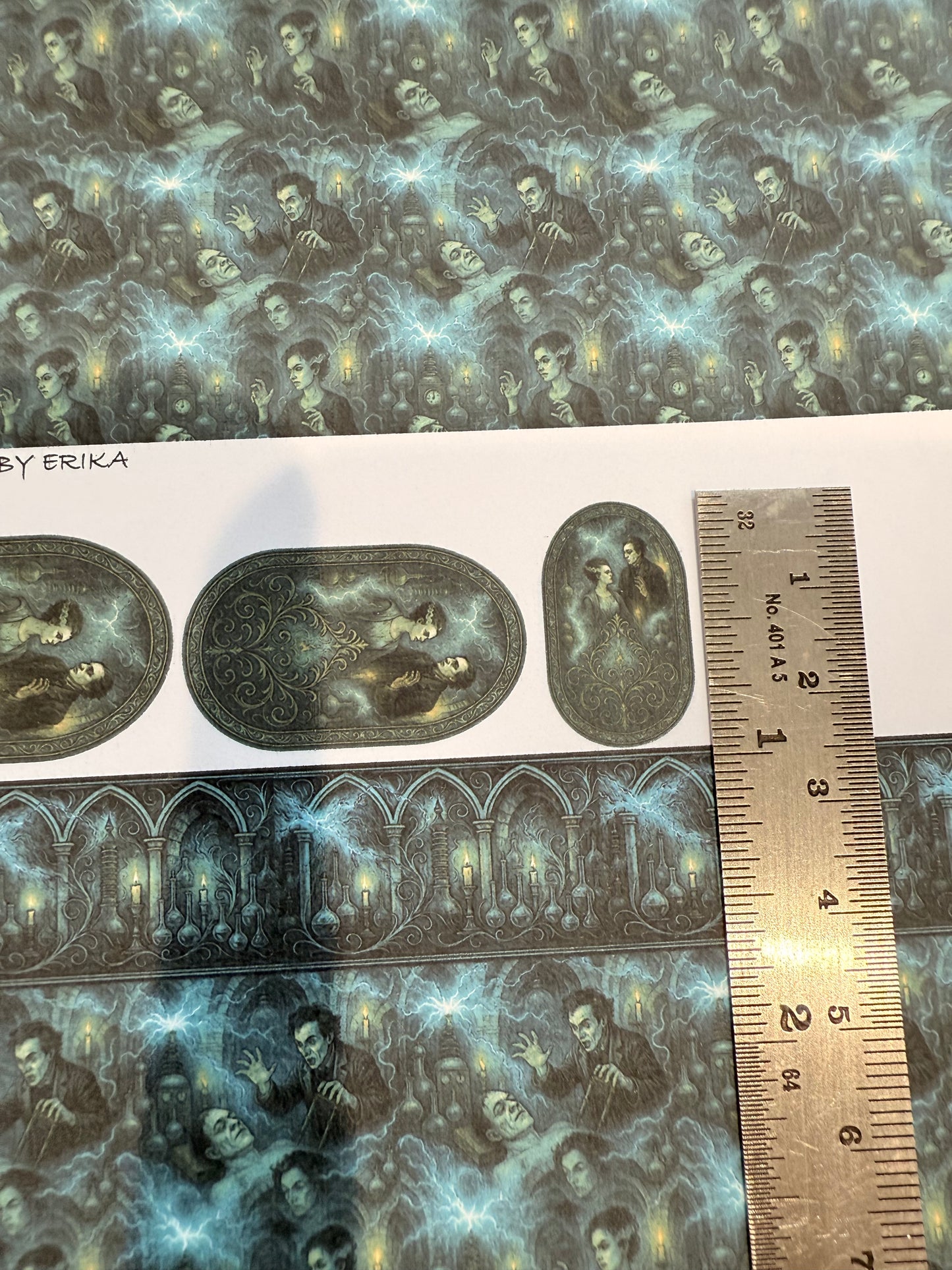 SET. HALLOWEEN/ FRANKENSTEIN 1/48TH SCALE  (MATCHING FABRIC AVAILABLE)