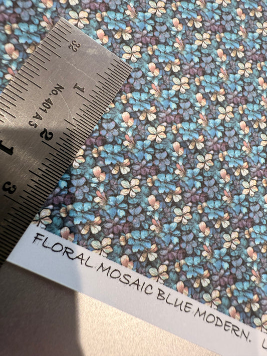 FLORAL MOSAIC MODERN BLUE