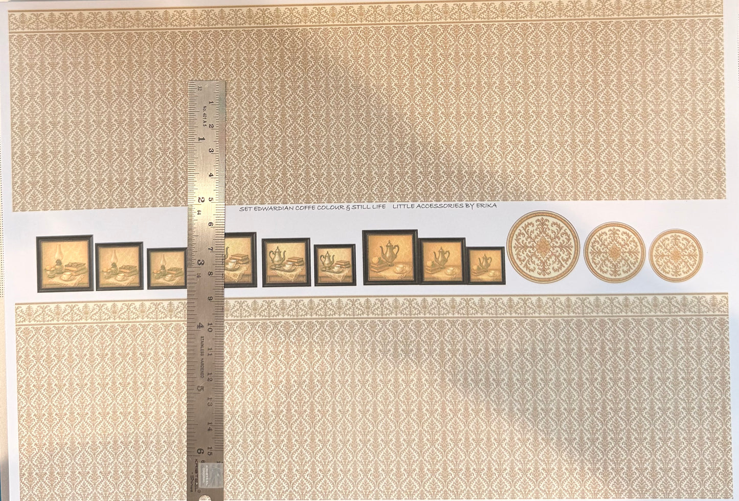 SET EDWARDIAN COFFEE COLOURS & STILL LIFE 1/48