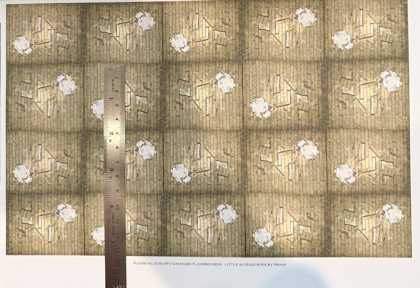 FLOORING SCRUFFY DAMAGED FLOORBOARDS 1/48