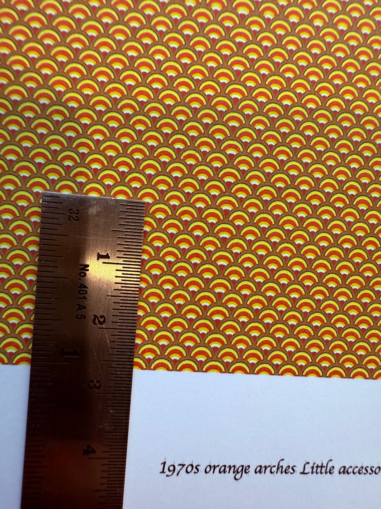 Fabric 1970s Orange Arches 1/48