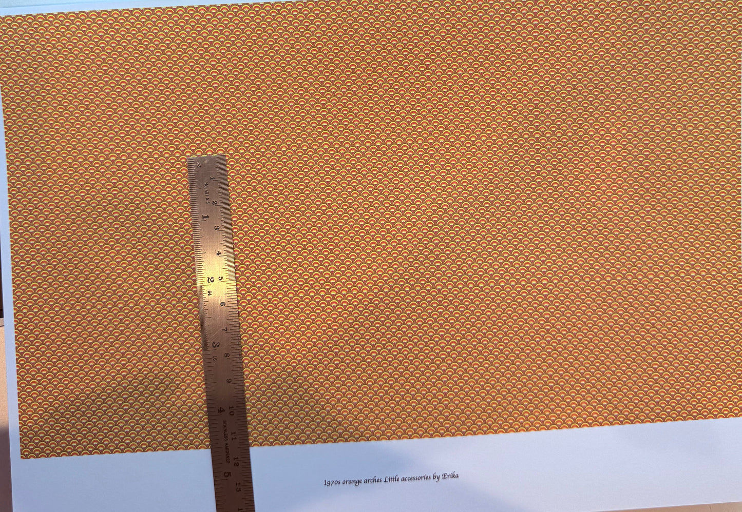 Fabric 1970s Orange Arches 1/48