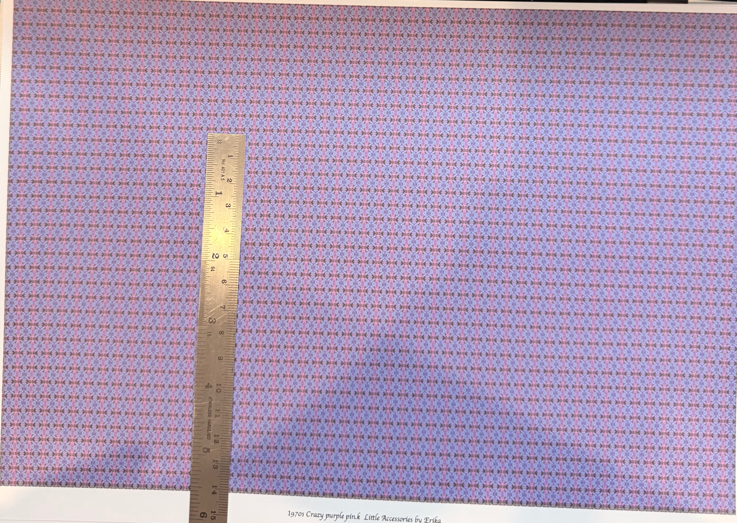 fabric 1970s Crazy purple pink