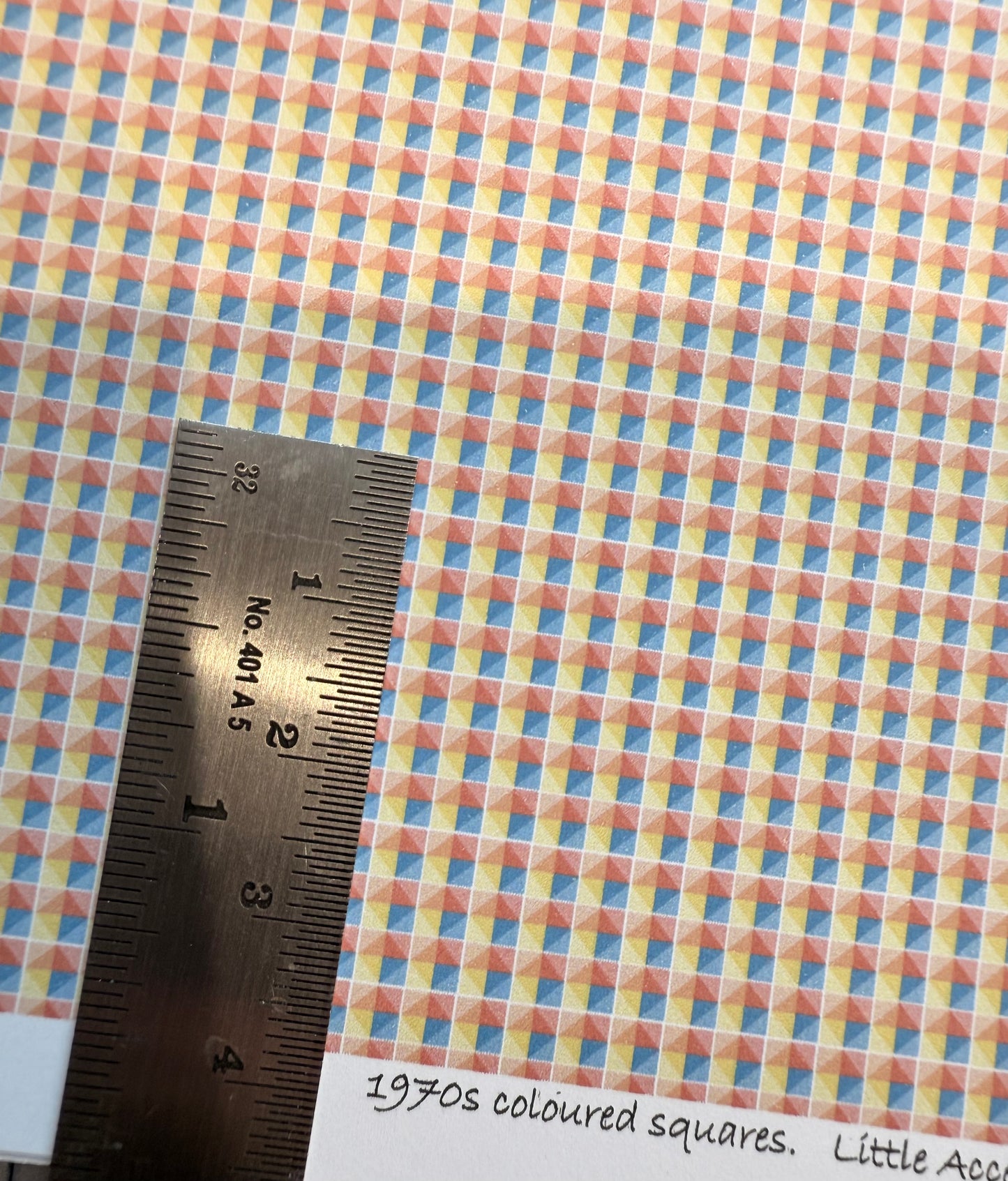 fabric 1970s coloured squares 1/48