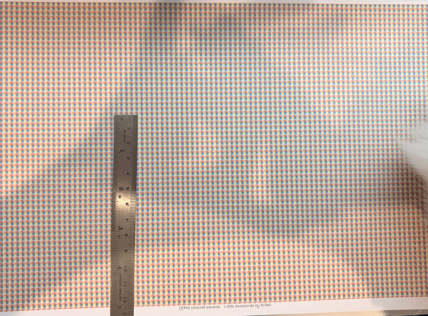 fabric 1970s coloured squares 1/48