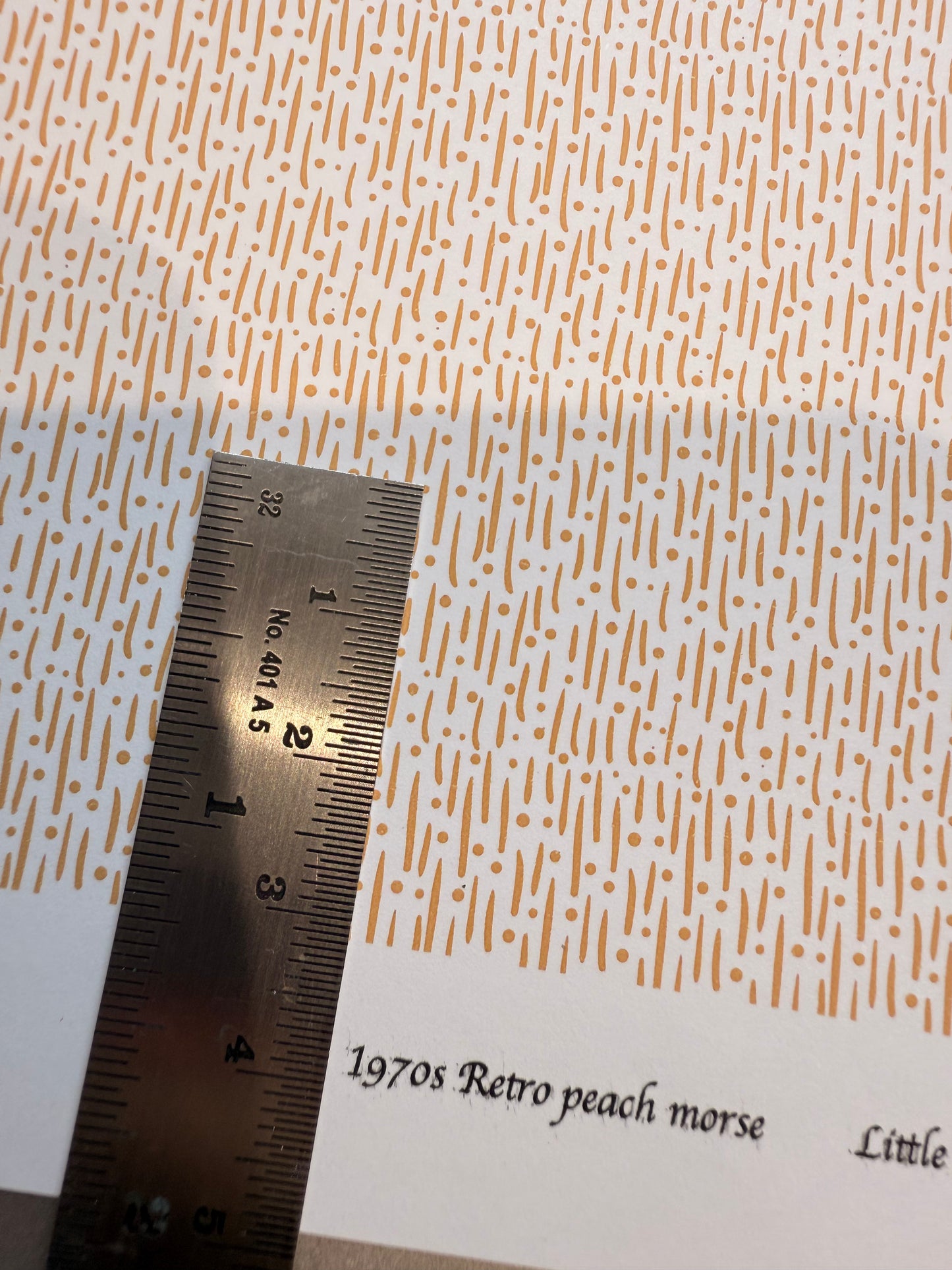 Fabric 1970s retro peach morse