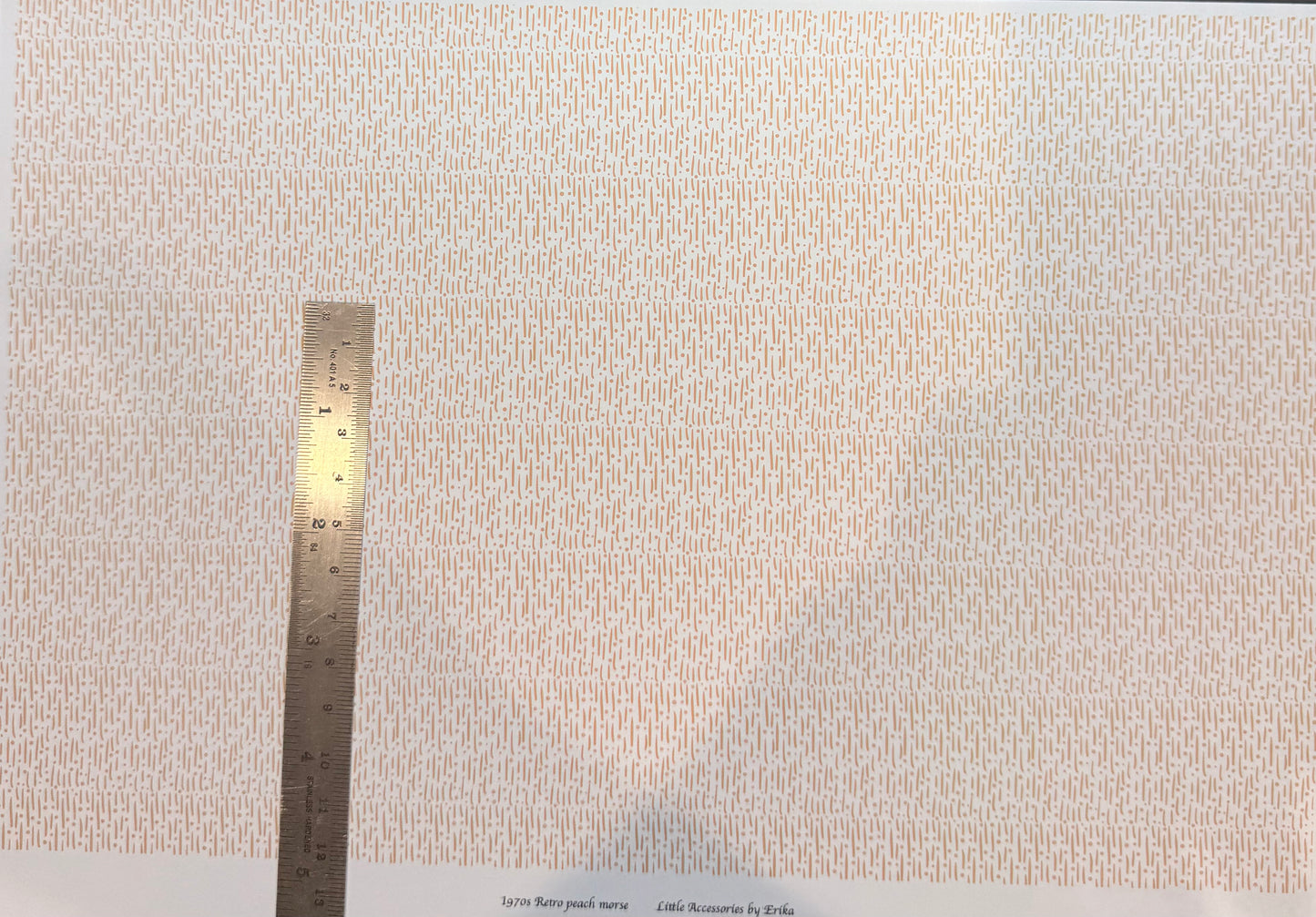 Fabric 1970s retro peach morse