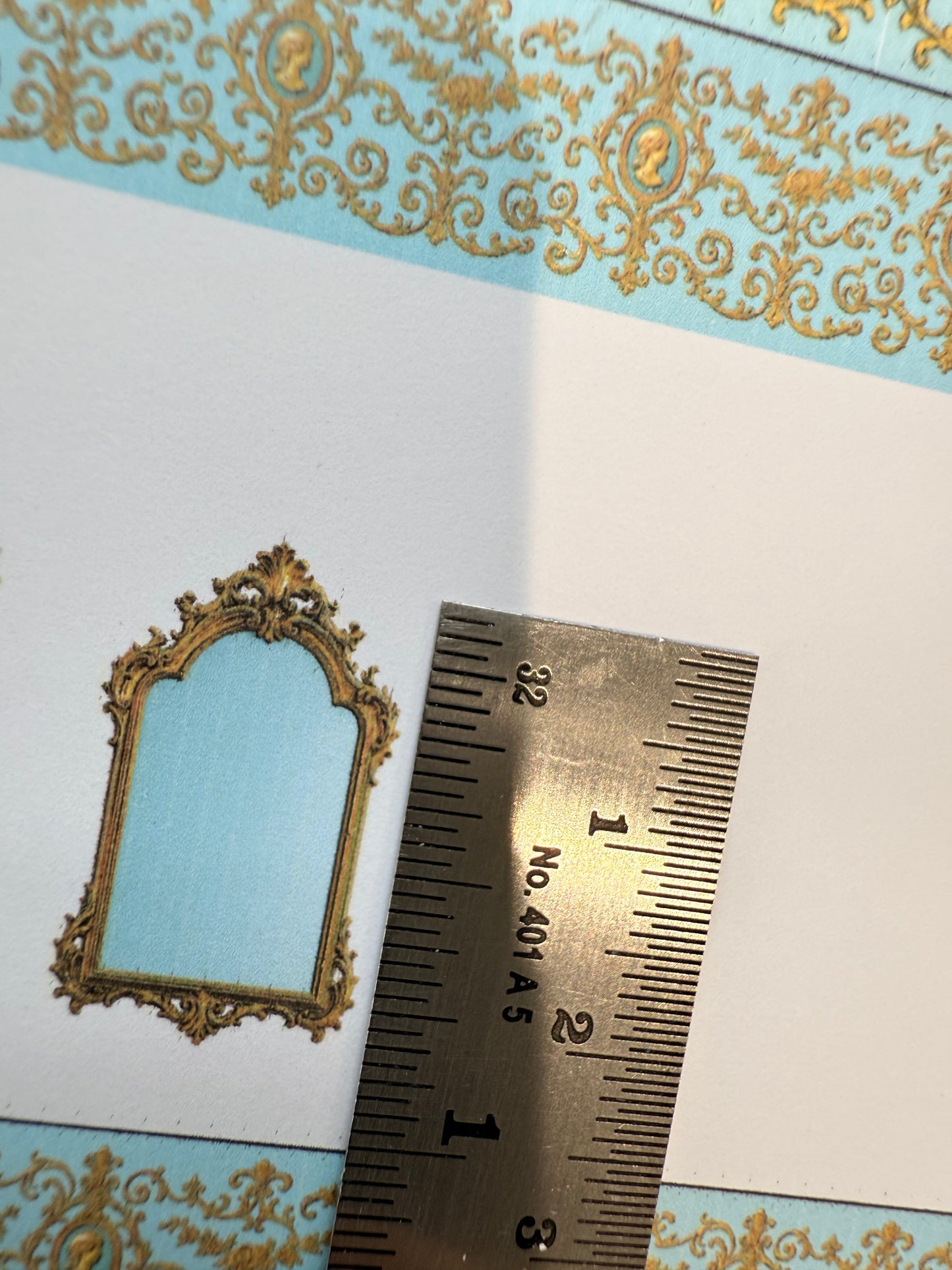 WALLPAPER SET ROCOCO TURQUOISE & GOLD