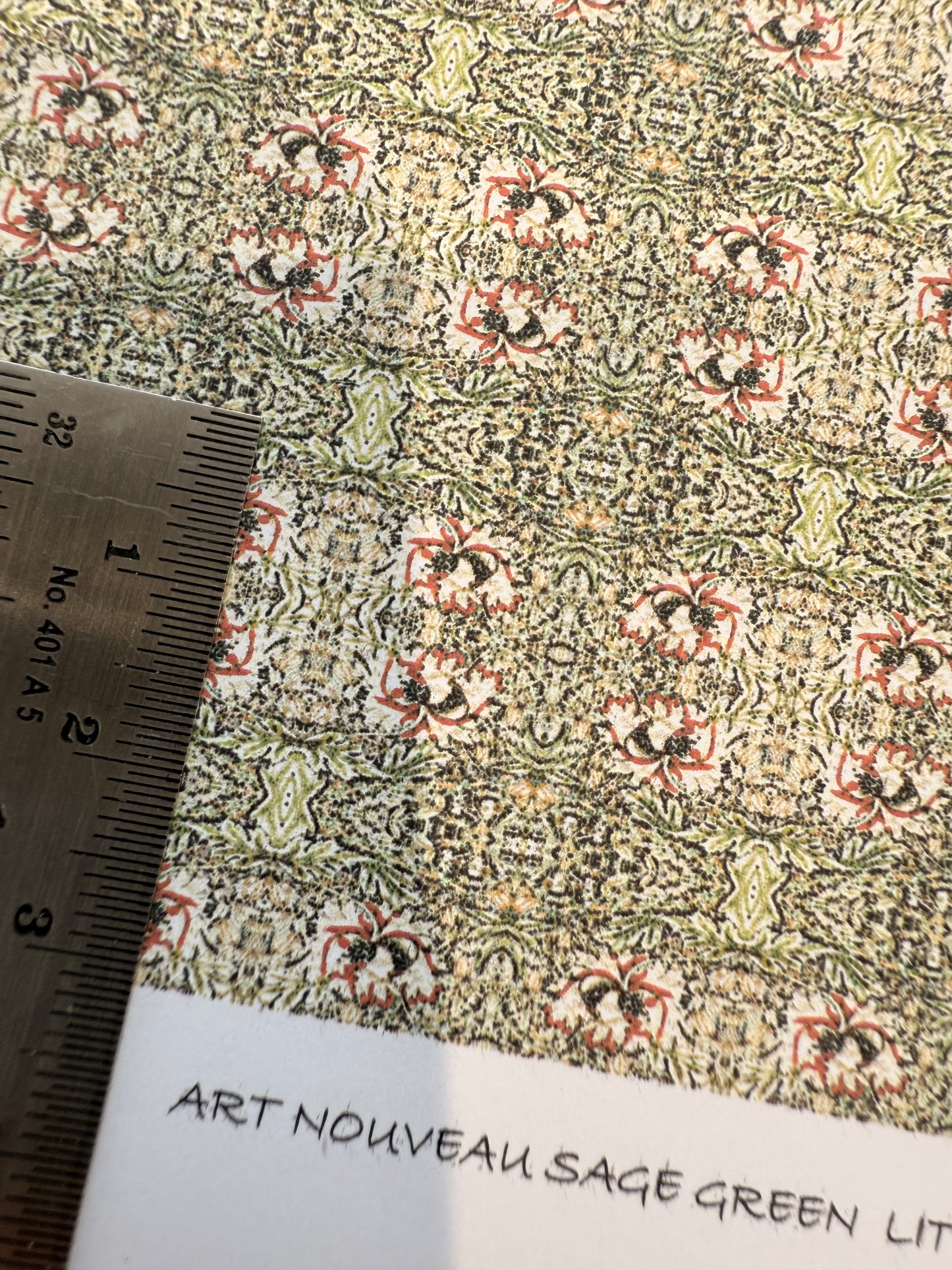 WALLPAPER ART NOUVEAU SAGE GREEN