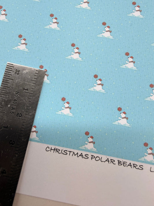 FABRIC CHRISTMAS POLAR BEARS 1/48