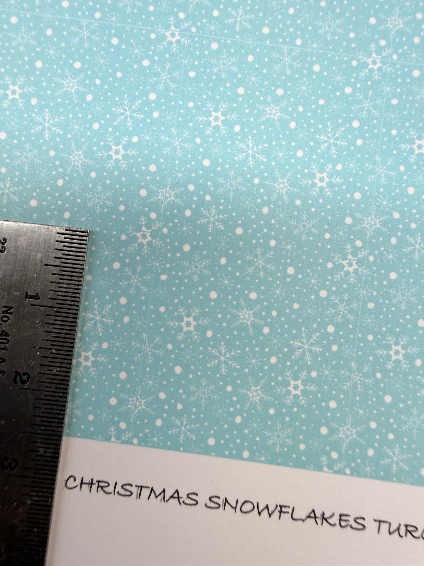 WALLPAPER CHRISTMAS SNOWFLAKES TURQUOISE 1/48