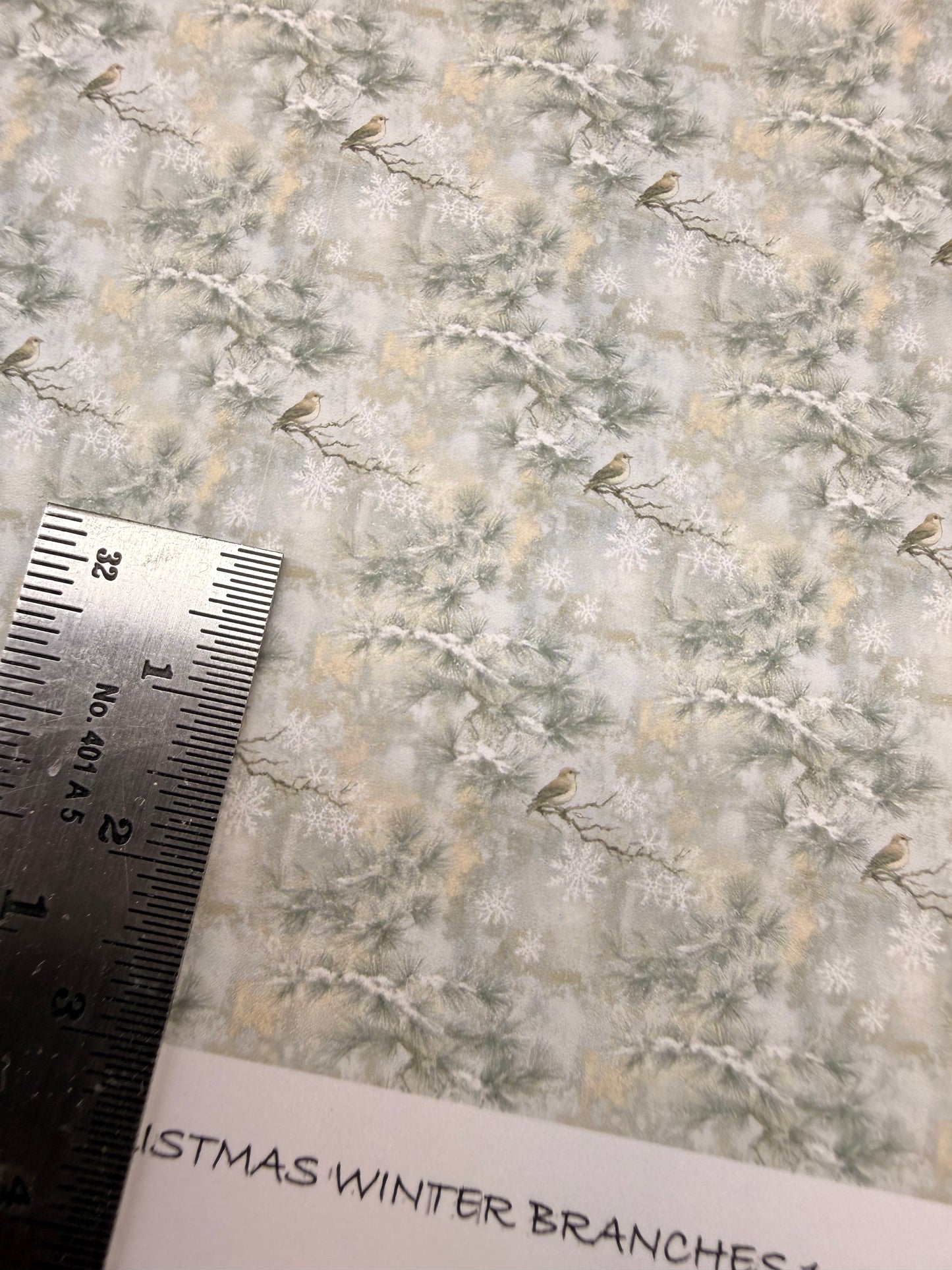 FABRIC CHRISTMAS WINTER BRANCHES  1. 1/48