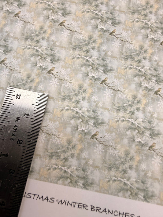 FABRIC CHRISTMAS WINTER BRANCHES  1. 1/48