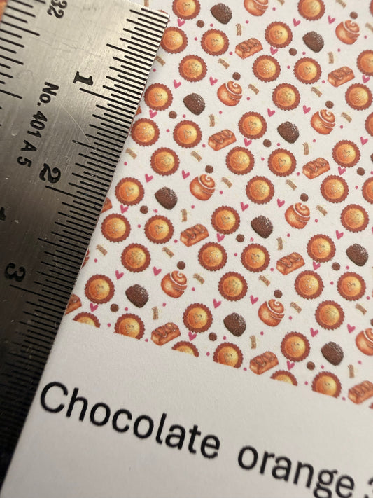 WALLPAPER CHOCOLATE ORANGE 3 1/48 SCALE
