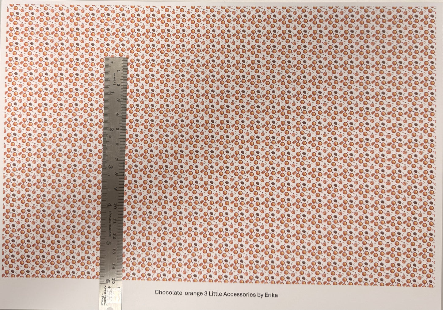 FABRIC CHOCOLATE ORANGE 3   1/48