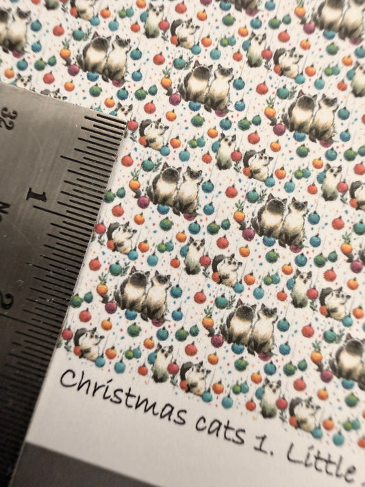 FABRIC CHRISTMAS CATS