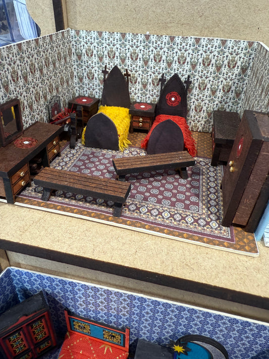 Tudor benches x2 in pack 1/48th scale KIT