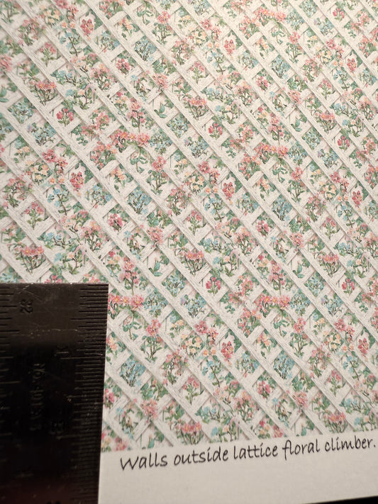 Outside walls lattice floral climber. 1/48