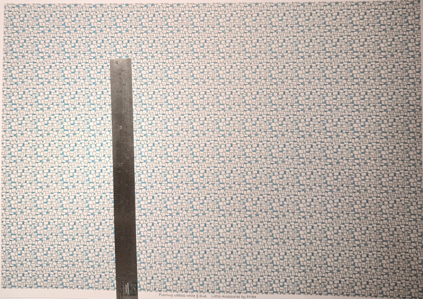 FLOORING COBBLES WHITE & BLUE