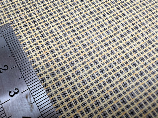 Wallpaper Tartan plaid 1 cream/black  1/48th scale
