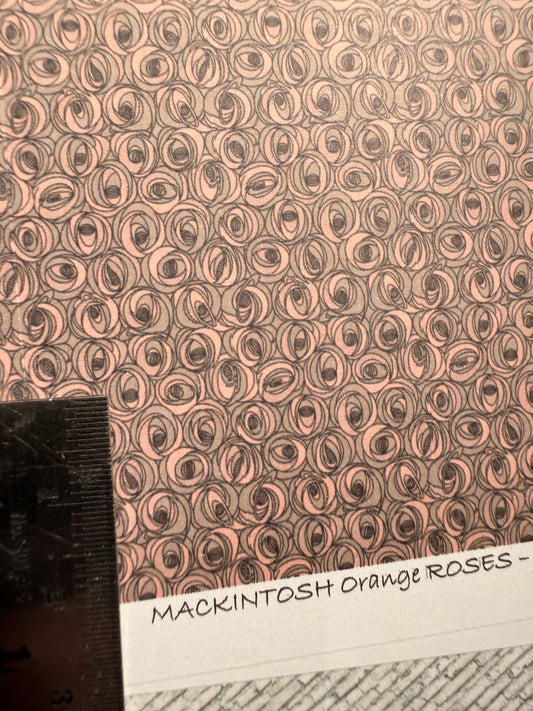 WALLPAPER MACKINTOSH ORANGE ROSES