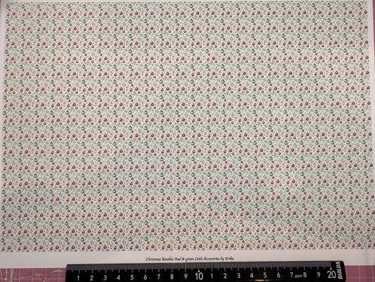 Wallpaper - Christmas baubles red & green. 1/48th scale