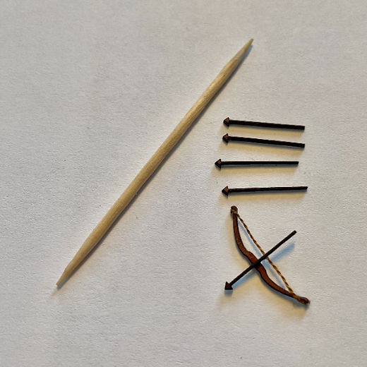 1/48th scale KIT.Weapon. BOW WITH 5 ARROWS