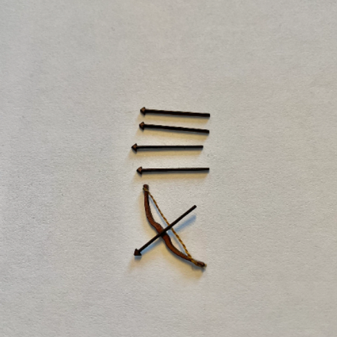 1/48th scale KIT.Weapon. BOW WITH 5 ARROWS