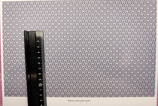 Wallpaper Halloween lavender spider inside pattern 1/48 scale
