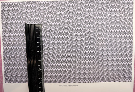 WALLPAPER HALLOWEEN Lavender spider in a pattern 1/48th scale
