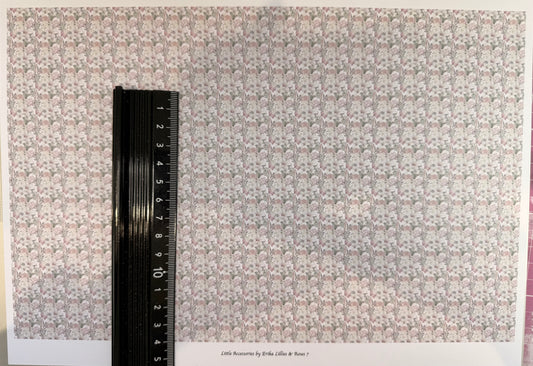 Wallpaper Floral lilies & roses 7 1/48th scale