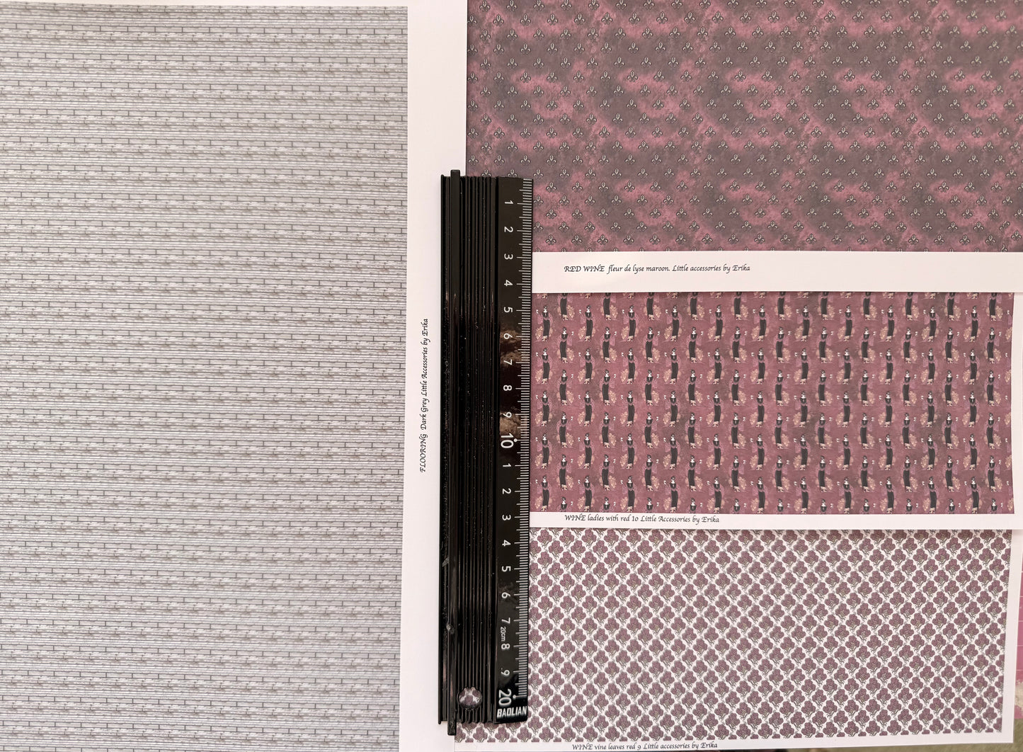 PACK 8 Wallpaper French red wine ladies & vines