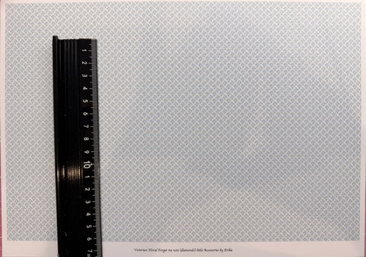 Wallpaper VICTORIAN Floral forget me nots  1 in diamond shape.