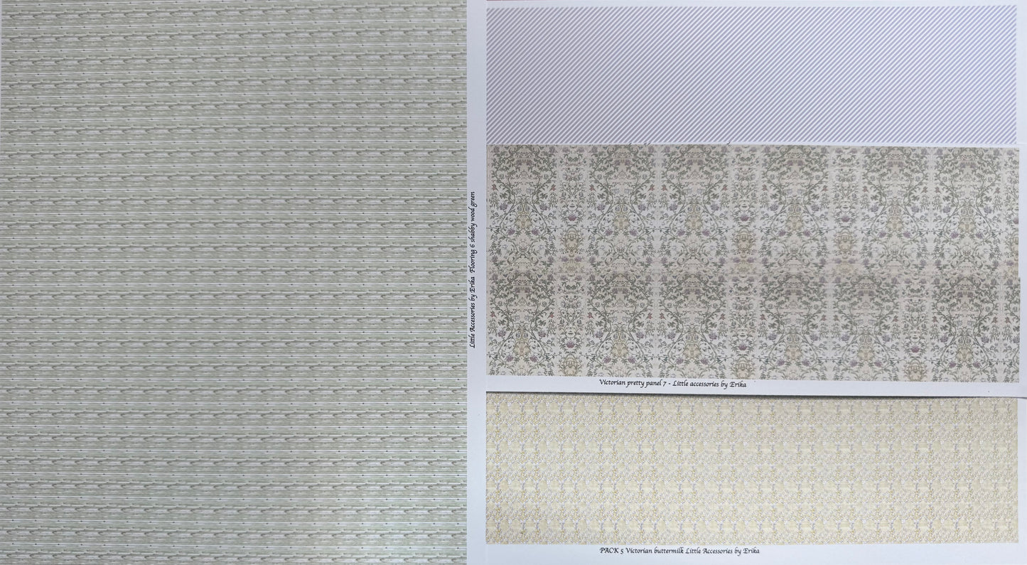 PACK wallpaper VICTORIAN pretty panel & buttermilk