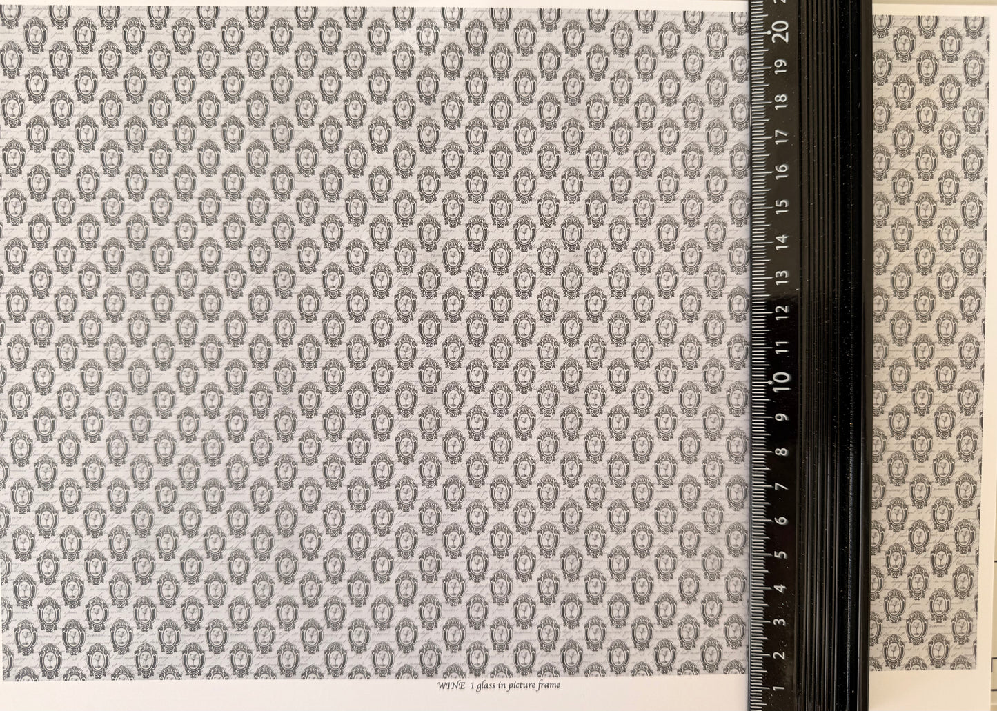 Wallpaper French wine glass in picture frame