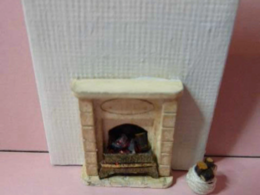 Medieval fireplace grate made with .5mm cardboard. 1/48th scale KIT