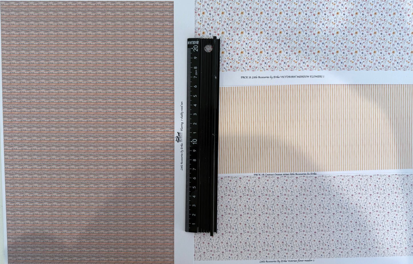 PACK 18 Victorian floral peach gold