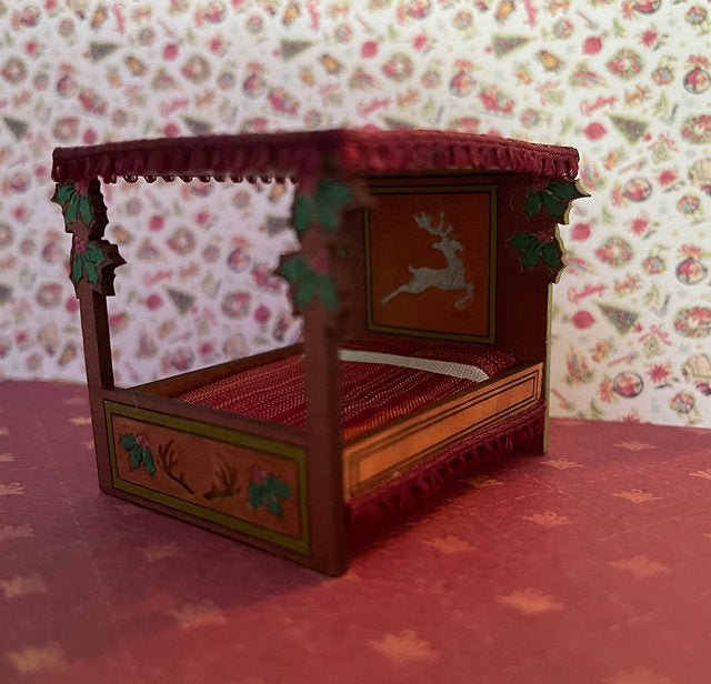 Christmas Collection. HOLLY 4 POSTER BED (with canopy)1/48th scale kit