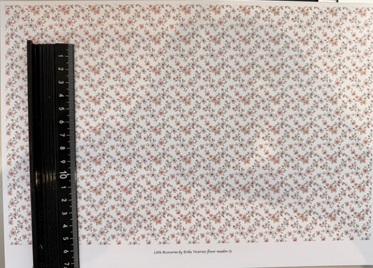 FABRIC victorian flower meadow 15