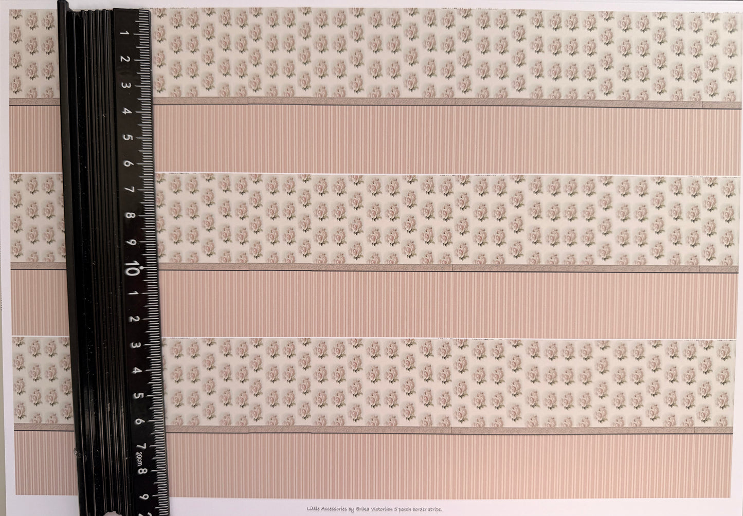 FABRIC Victorian peach border stripe