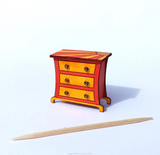 Art Deco collection. CHEST OF DRAWERS. 1/48th scale kit