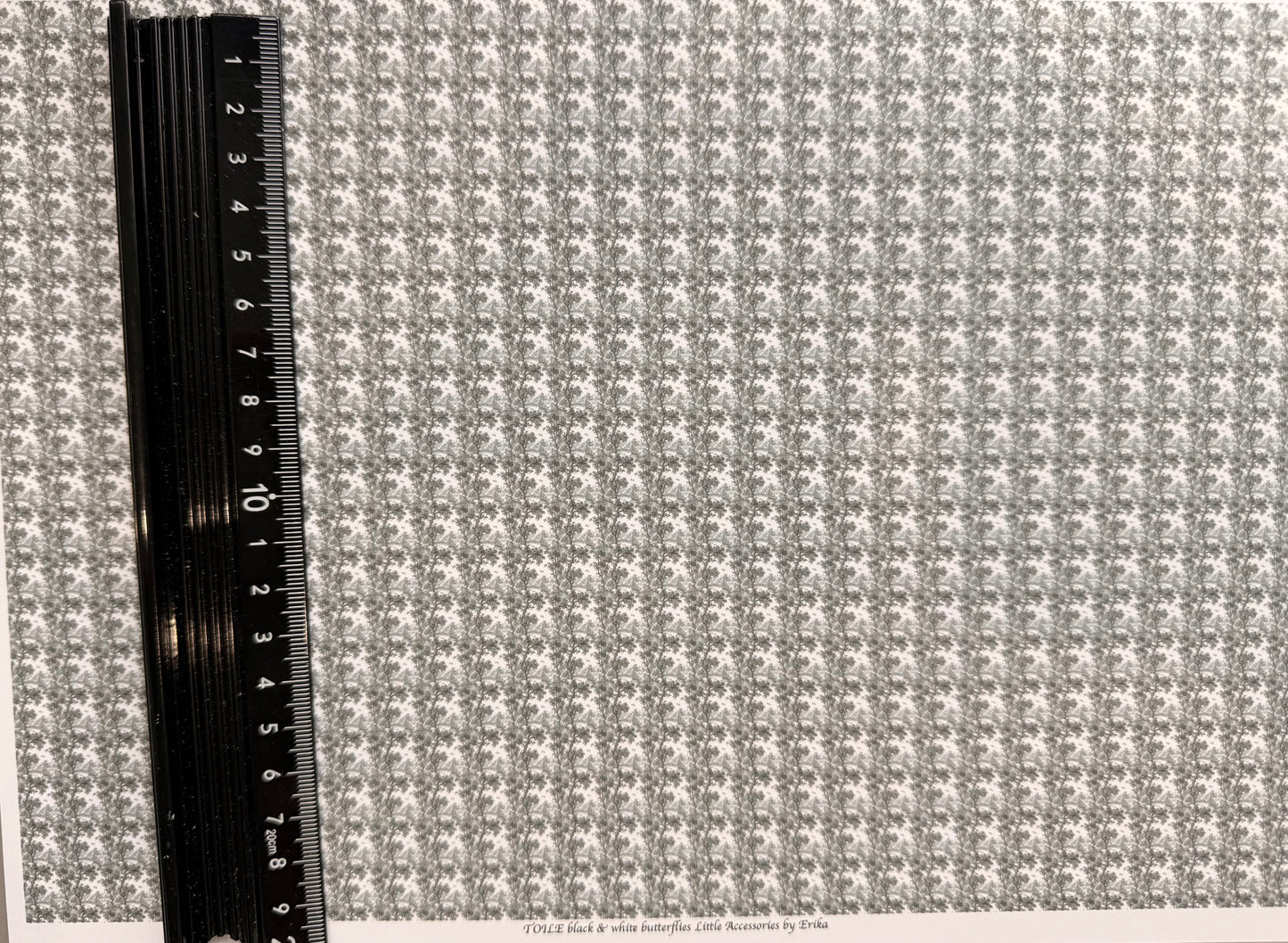 FABRIC French Toile B&W butterflies