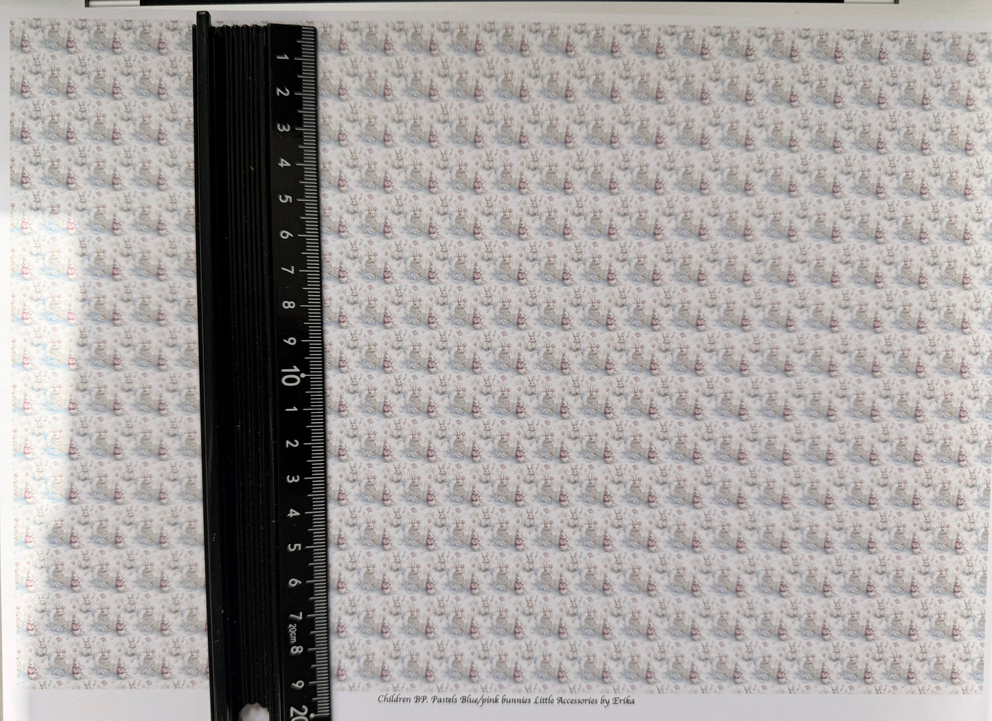 Wallpaper children blue pink bunnies