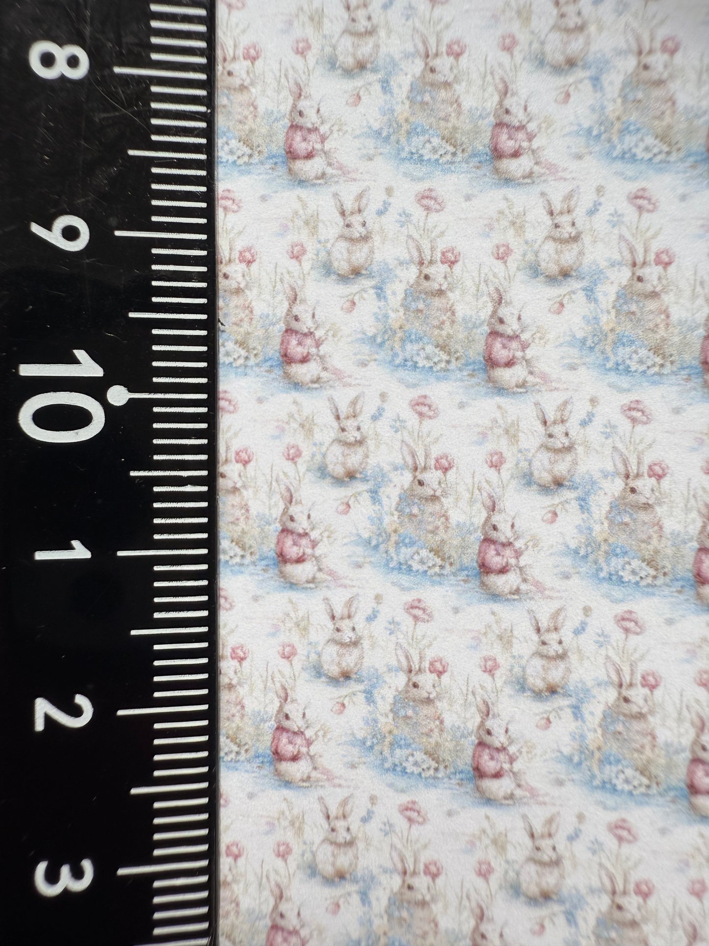 Wallpaper children blue pink bunnies