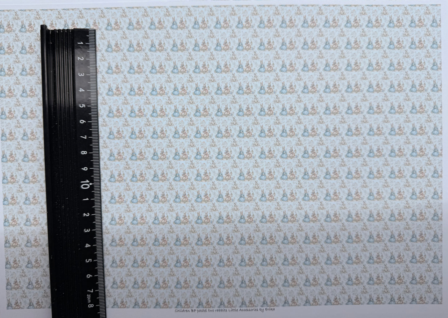 FABRIC  BP pastel 2 rabbits