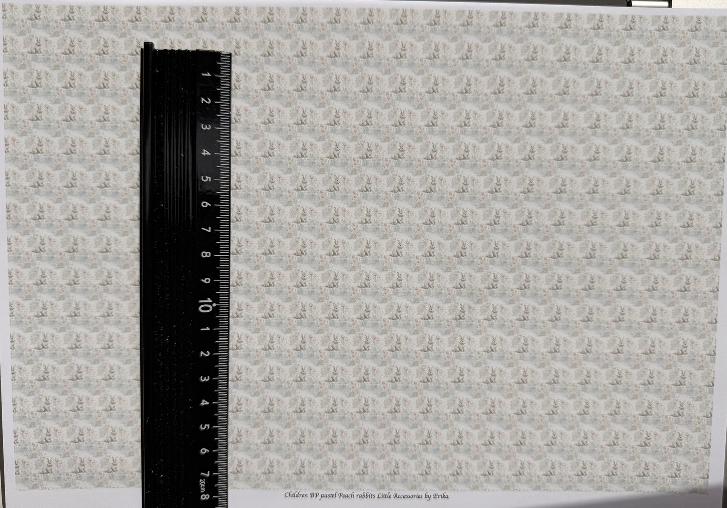 Wallpaper children pastel peach rabbits